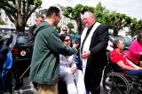 2011 Lourdes Pilgrimage - Archbishop Dolan with Malades (223/267)